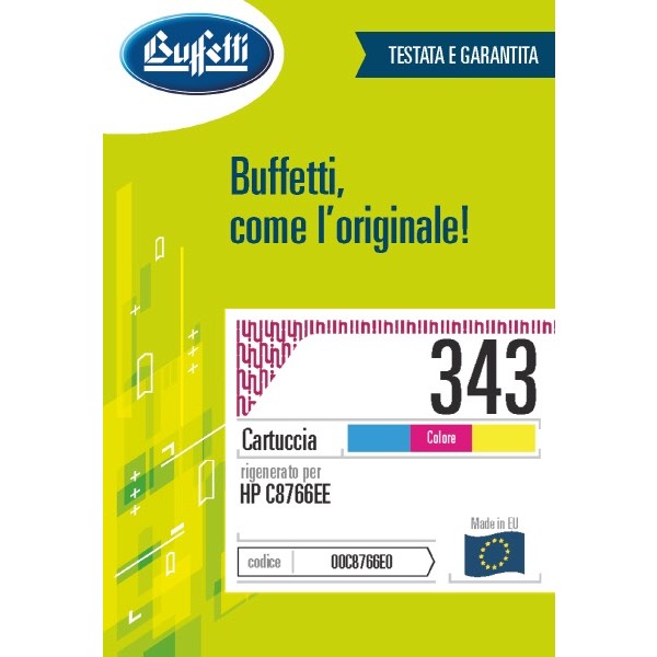 Buffetti HP Cartuccia inkjet - compatibile - C8766E - 3 colori