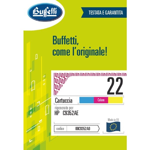 Buffetti HP Cartuccia inkjet - compatibile - C9352A - 3 colori
