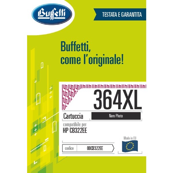 Buffetti HP Cartuccia inkjet - compatibile - CB322EE - photo nero