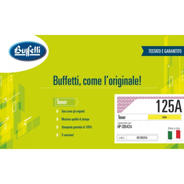 Buffetti HP Toner - compatibile - CB542A - giallo