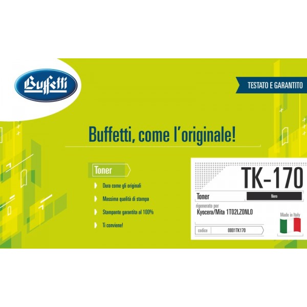 Buffetti Kyocera Toner - compatibile - TK-170 - nero