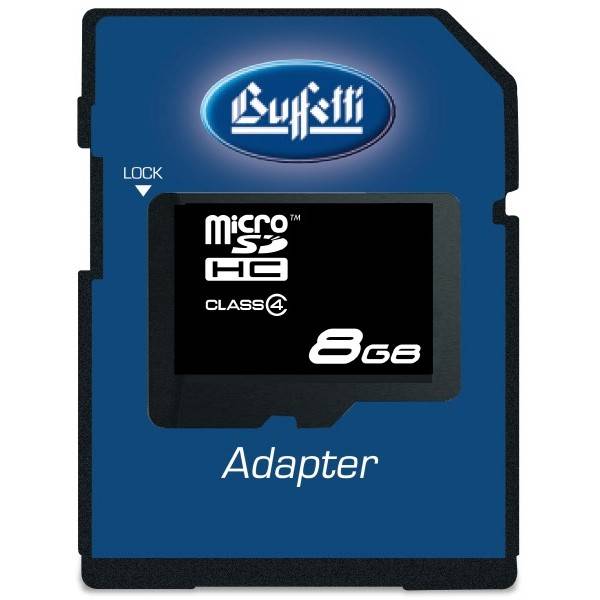 Buffetti MicroSD Card 16GB con adattatore