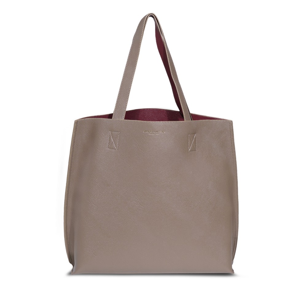 CAMPO MARZIO BORSA TOTE BEIGE-BORDEAUX