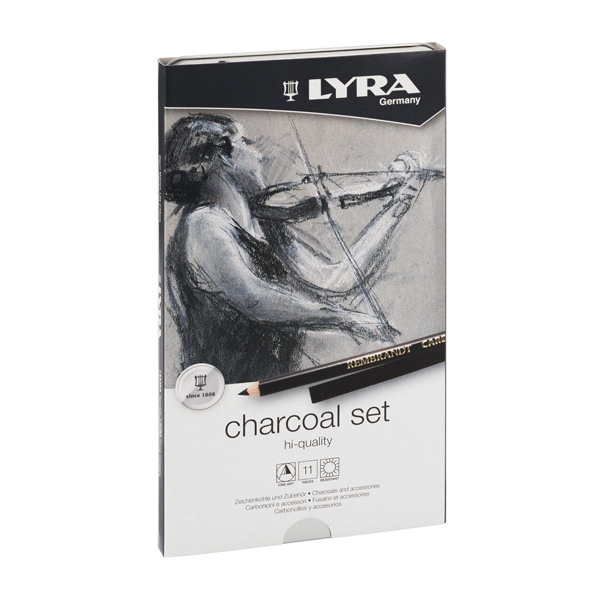 Carboncini in matita e stick di qualità Rembrandt Charcoal Set - Lyra - astuccio metallo