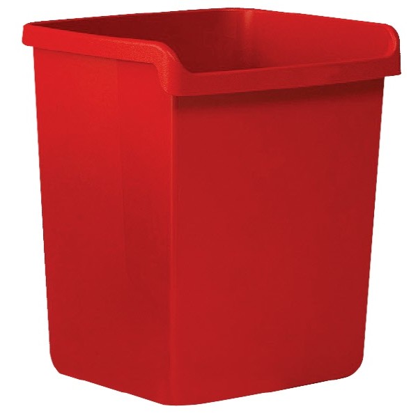 Cestino gettacarte Plastic Desk - colore rosso