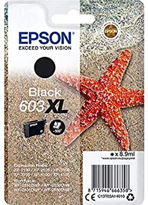 Epson 603 Serie Stella Marina, Cartuccia originale getto d’inchiostro, Formato XL, Nero 500 COPIE