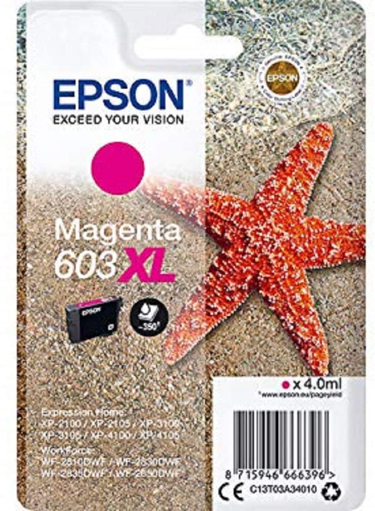 Epson 603 Serie Stella Marina, Cartuccia originale getto d’inchiostro, Formato XL,Magenta