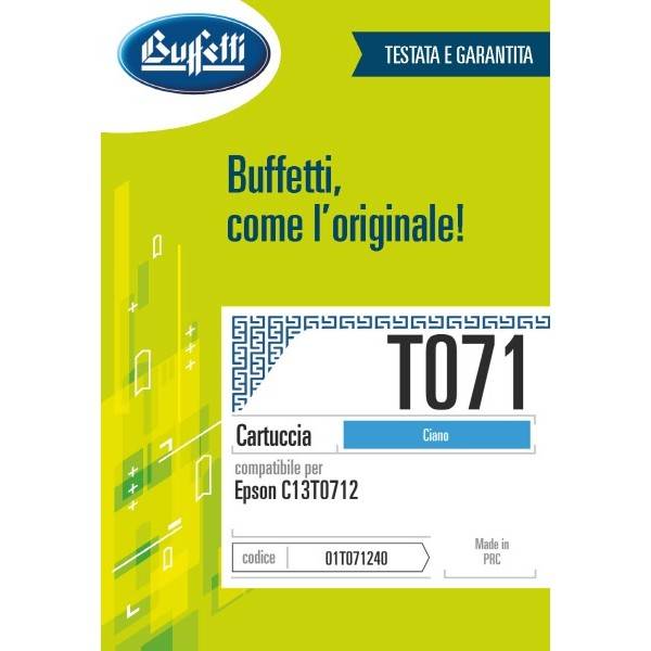 Epson Cartuccia inkjet - compatibile - T071 - ciano