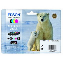 EPSON MULTIPACK 26XL ORSO POLARE NERO CIANO MAGENTA GIALLO