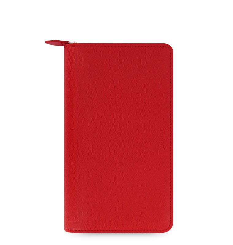 Filofax Saffiano Zip Organiser Personal Compact Rosso 2022