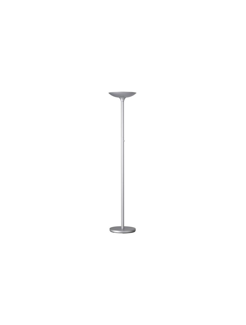 Lampada da terra led fissa Varialux grigia metallizzato