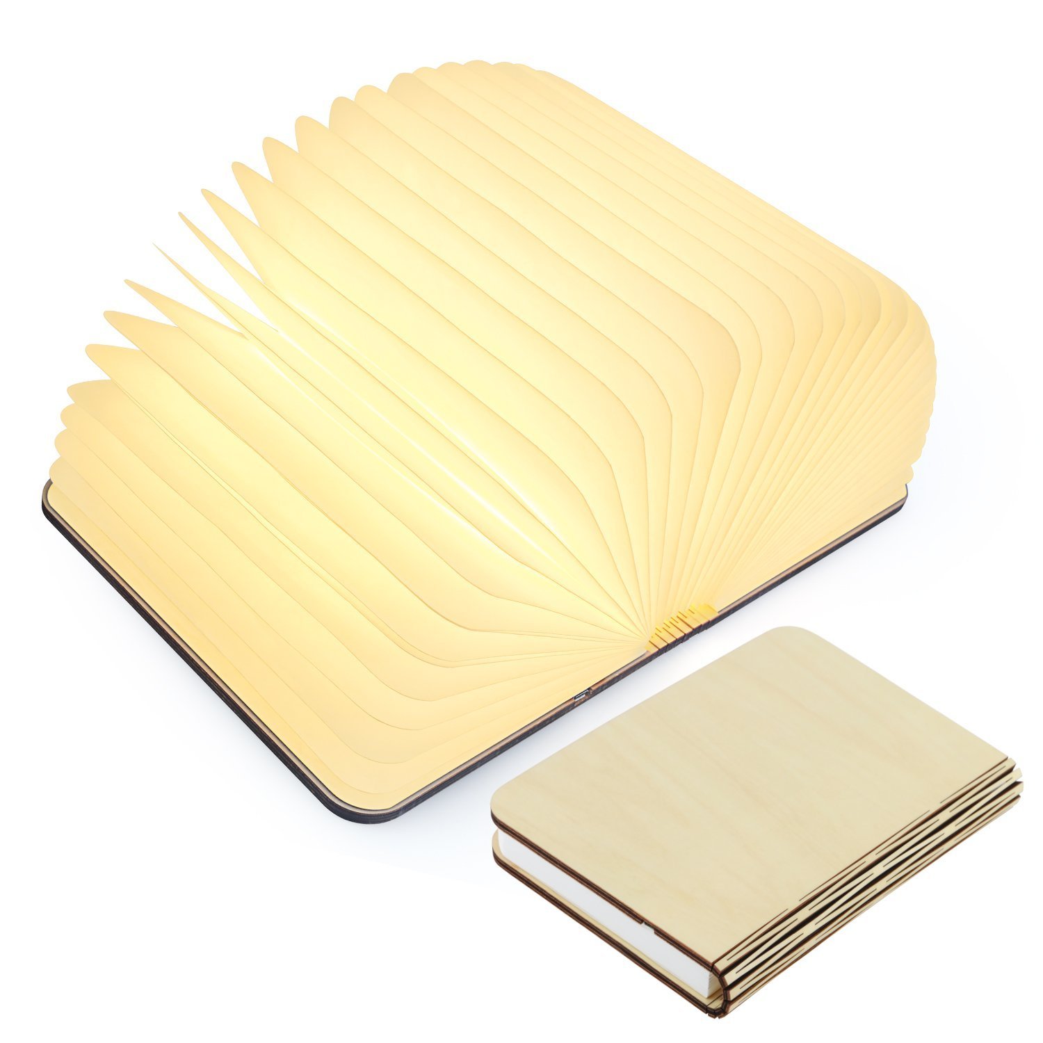 Lampada Libro USB Ricaricabile in legno
