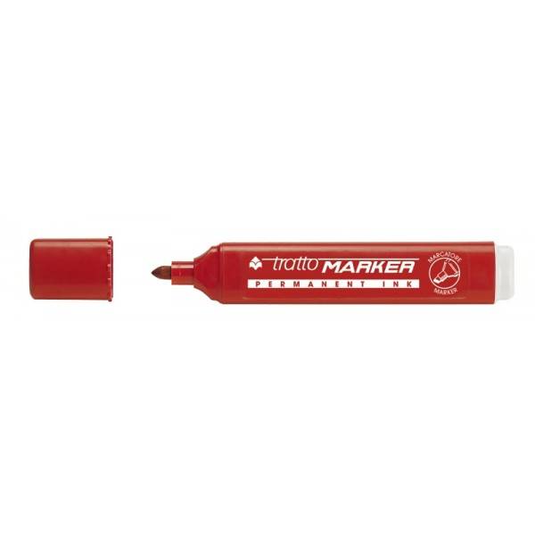 Marcatore permanente rosso con punta a scalpello e tratto 1-5 mm Tratto Marker