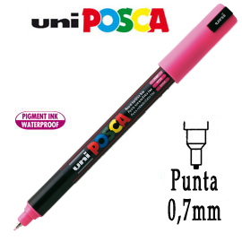 Marcatore UNI POSCA Pen PC1M punta extra fine 0,7 mm rosa UNI MITSUBISHI