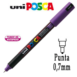 Marcatore UNI POSCA Pen PC1M punta extra fine 0,7 mm viola UNI MITSUBISHI