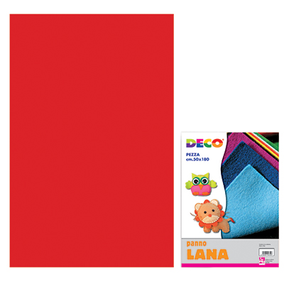 PANNO LANA - PEZZA CM. 180x50 - ROSSO