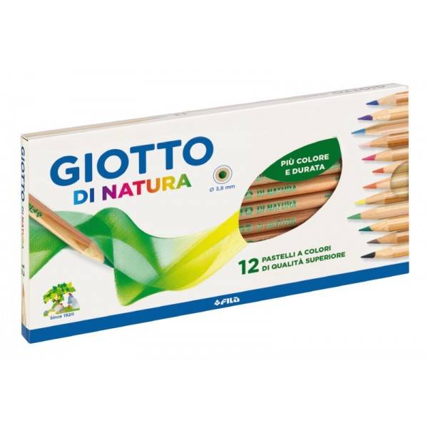 Pastelli Giotto Di Natura  Astuccio 12 pezzi Tratto 3,8 mm