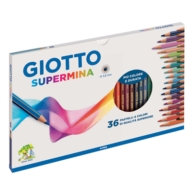 Pastelli Giotto Supermina  Astuccio 36 pezzi Tratto 3,8 mm