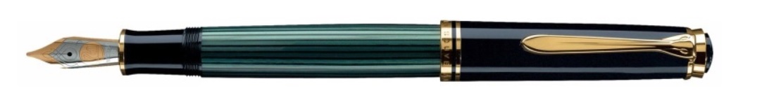 Pelikan Souveran M800 Green e Black fountain pen - stilografica