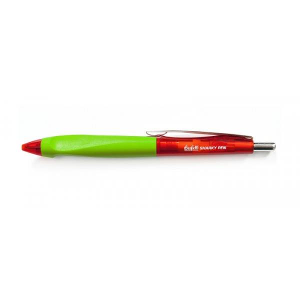 Penna a sfera a scatto Sharky rosso tratto 0.7 mm Buffetti