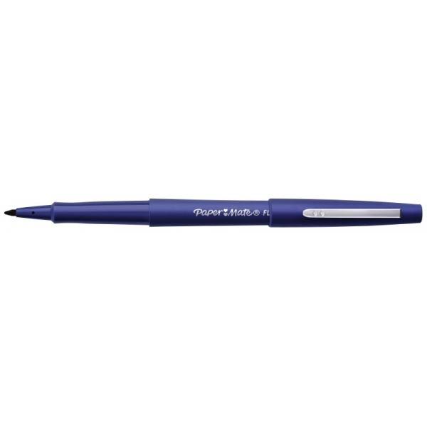 Penna con punta sintetica Nylon blu Tratto medio Paper Mate