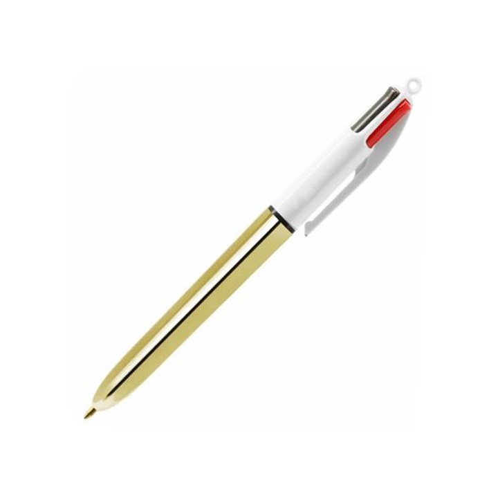 Penna sfera scatto 4 colori Shine 1,0 mm fusto oro colori assortiti