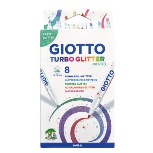 PENNARELLI GIOTTO TURBO GLITTER PASTEL PZ.8