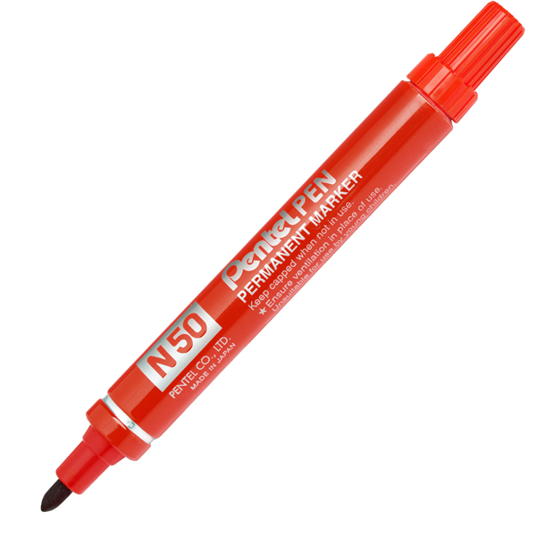 Pentel Marcatore permanente N50 - punta conica 4,30mm - rosso