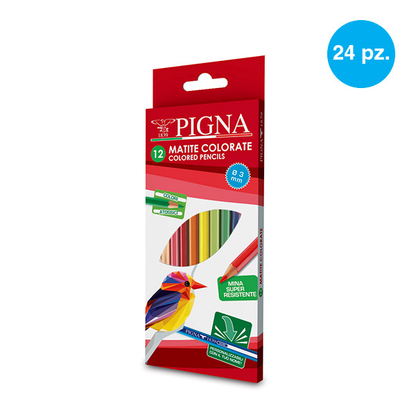 Pigna 12 pastelli colorati 3mm