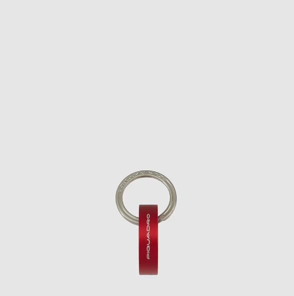 Piquadro Keychain with round carabiner hook Rosso