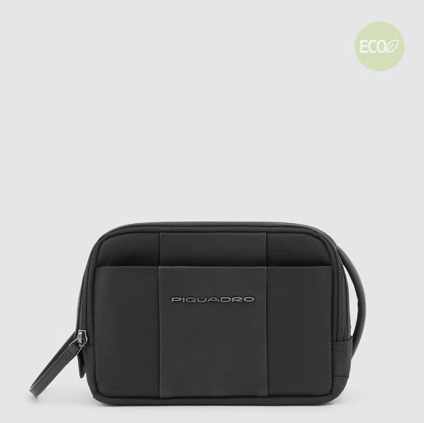 Piquadro Necessaire da viaggio Brief 2  in tessuto riciclato Nero