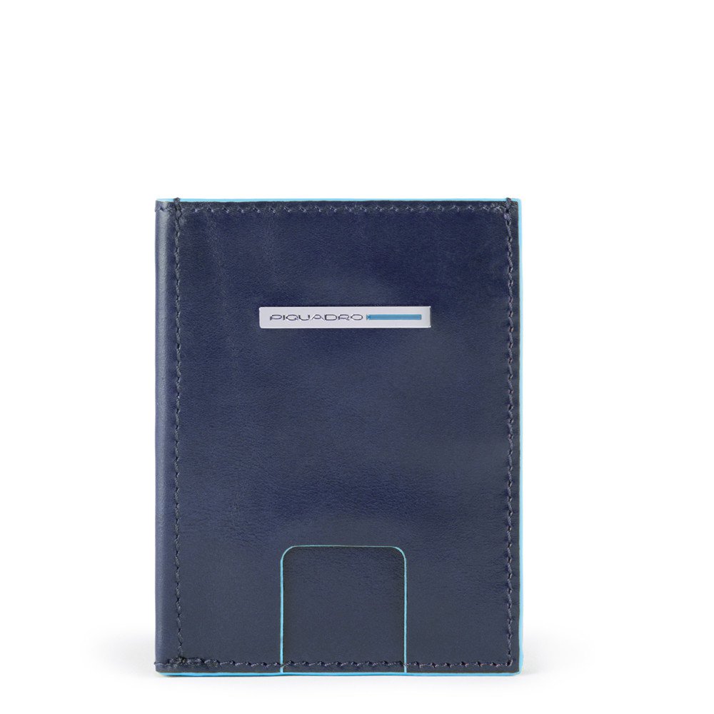 Piquadro Portafoglio pocket con porta carte di credito Blue Square Blu