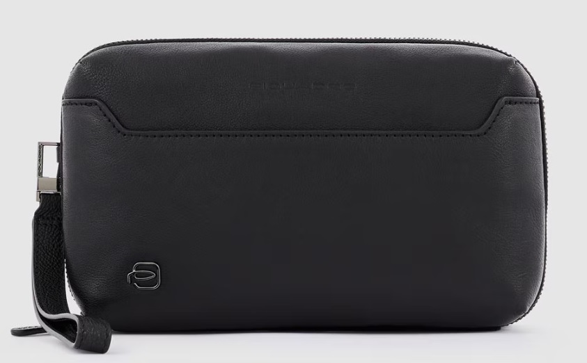 Pochette a due scomparti Black Square Nero