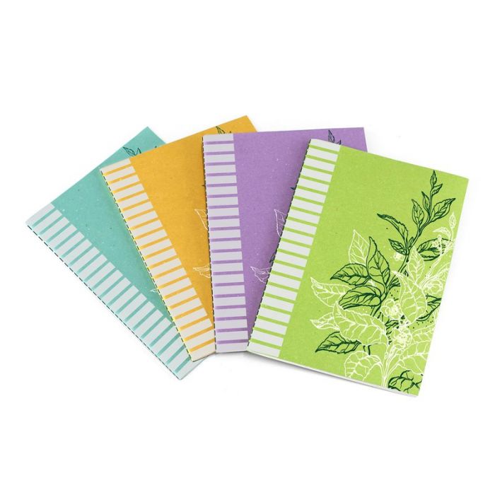 Quaderno I Love Green  carta riciclata 100%  A4  senza righe  colori assortiti