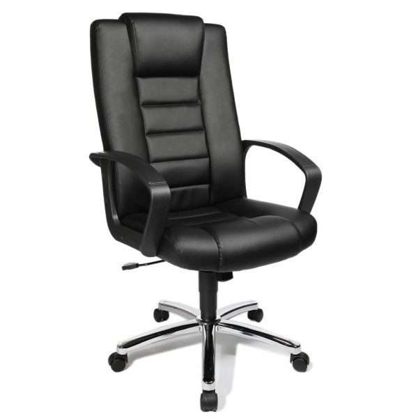 Sedia direzionale Aurora similpelle nera