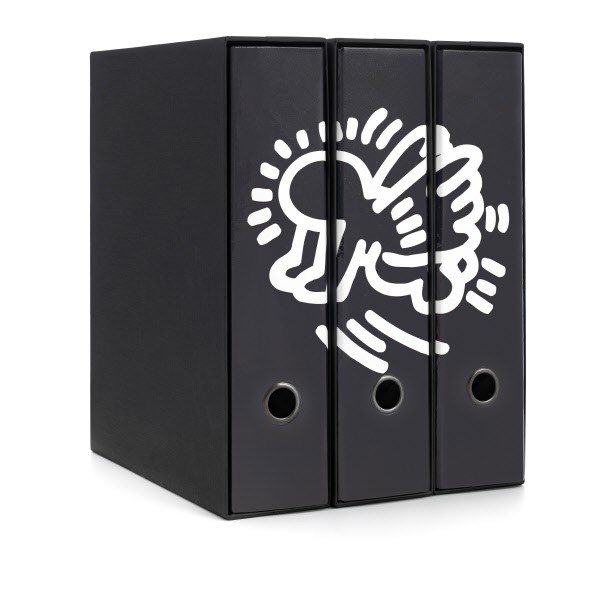 Set tre registratori Image - Formato Protocollo - Dorso 8 cm - Keith Haring - Angelo