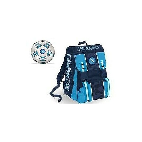 Seven Zaino del Napoli con pallone Blu e Celeste