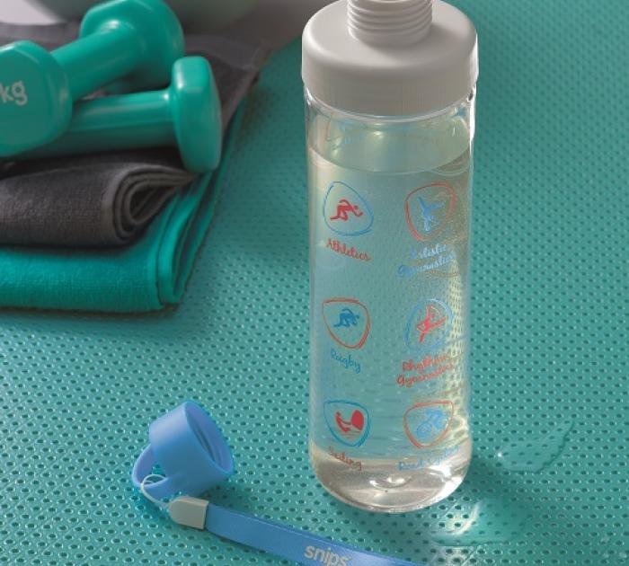 Snips Bottiglia in Tritan SPORT 0,75 lt Trasparente-Celeste