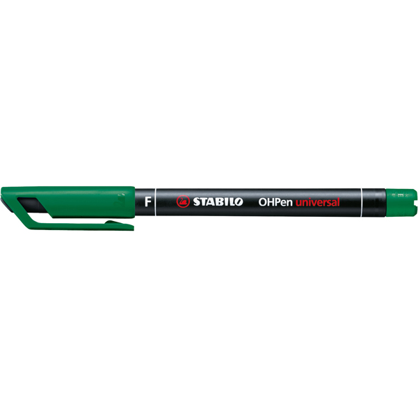 Stabilo Pennarello OHPen universal permanente 841 - punta fine 0,7mm - verde