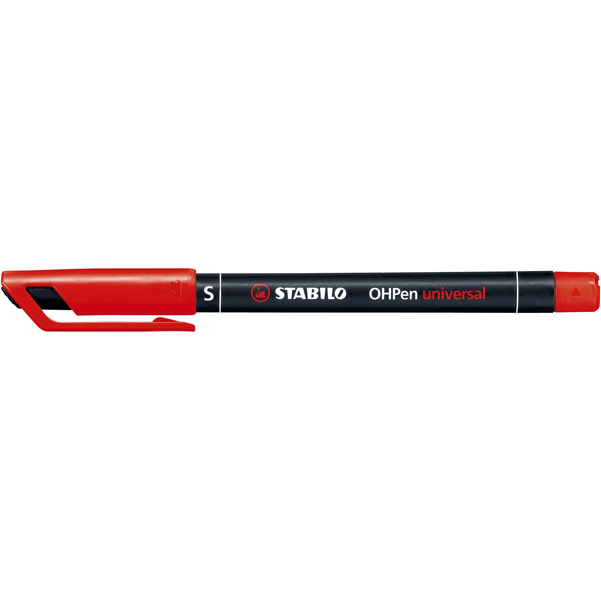 Stabilo Pennarello OHPen universal permanente 841 - punta superfine 0,4mm - rosso