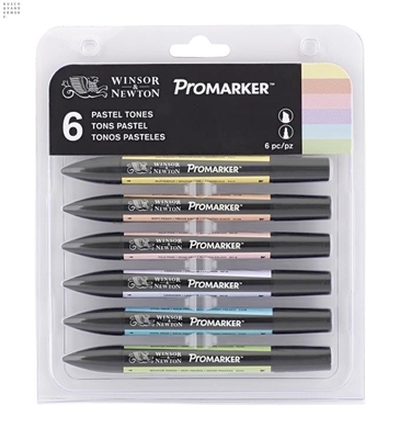 Winsor & Newton Kit Pro Marker  6 pz tonalità pastello