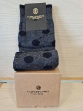 A.G. Spalding & Bros Calzino da uomo Pois Grande Grigio-Nero