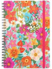 Agenda 12 Mesi Settimanale Large Spiralata  2024 Happy Flowers