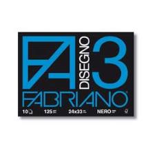 ALBUM 3 NERO 24X33CM FG 10 125GR FABRIANO