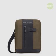 Borsello porta iPad in tessuto riciclato Brief 2 Verde Militare