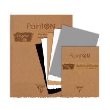 Claire Fontaine Blocco Paint’On, 50 fogli in colori assortiti incollati e frangiati, copertina kraft 250g-m2 115lb