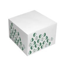 Cubo con fogli per appunti in carta riciclata 10x10 I Love Green cm Bianco