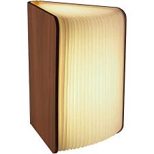 Lampada Libro USB Ricaricabile in legno ciliegio 12X8