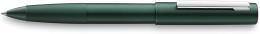 Lamy aion 377 - Penna roller in alluminio smussato senza cuciture di colore verde scuro con clip in acciaio inox lucidato