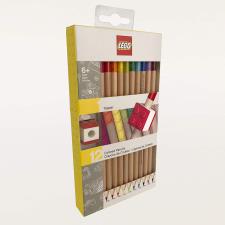 LEGO Matite Colorate 12 Pz + Toppers New Brick